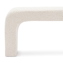 Cream Harper 160cm Boucle Bench